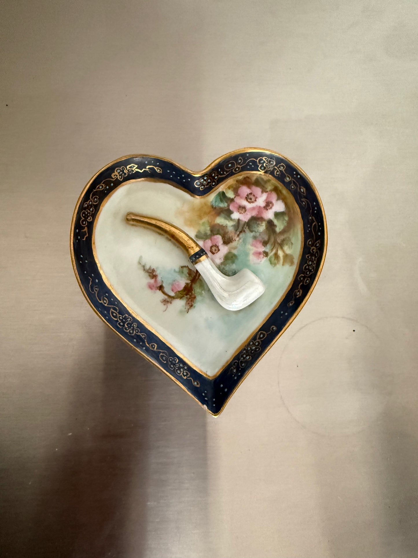 Vintage Pipe Detail Ashtray or Trinket Tray