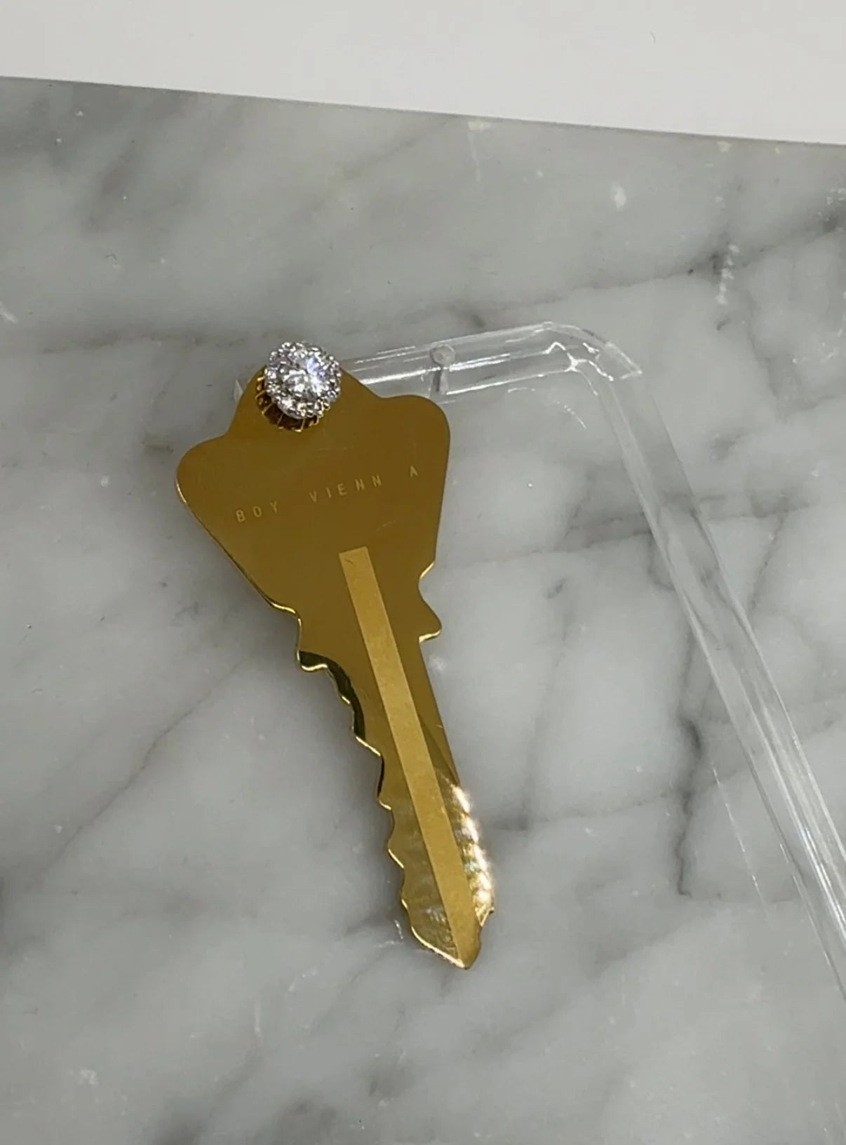 Large Key Earring Diamond Studs x ARIIS JEWELRY