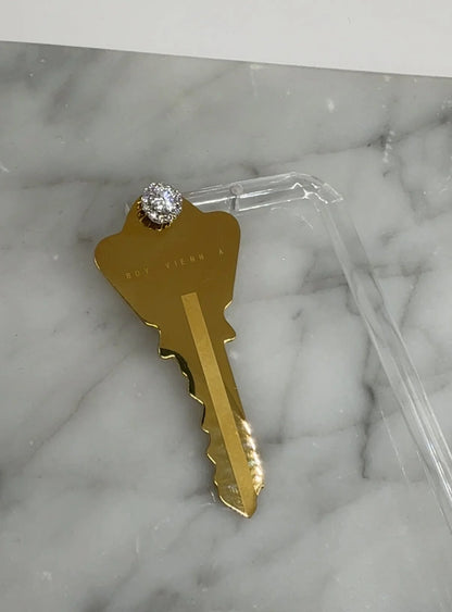 Large Key Earring Diamond Studs x ARIIS JEWELRY