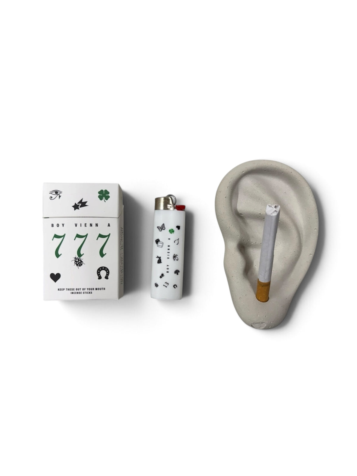 777 and Cement Ear Ashtray Incense Kit - CAOS MOTE x BOY VIENNA