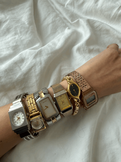 DKNY Vintage Two Tone Bracelet Watch Incense and Lighter Set