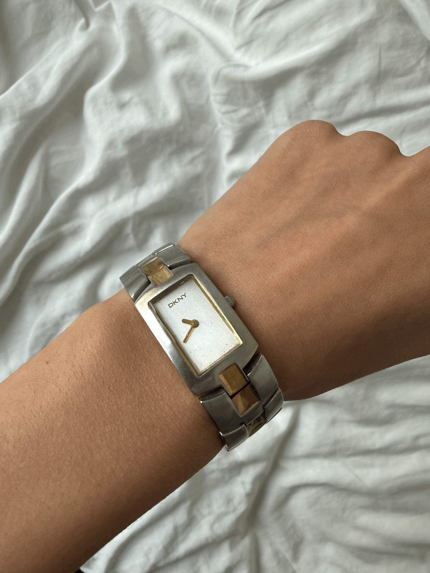DKNY Vintage Two Tone Bracelet Watch Incense and Lighter Set
