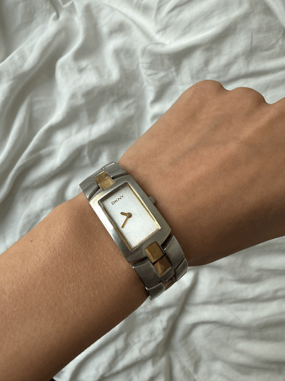 DKNY Vintage Two Tone Bracelet Watch Incense and Lighter Set