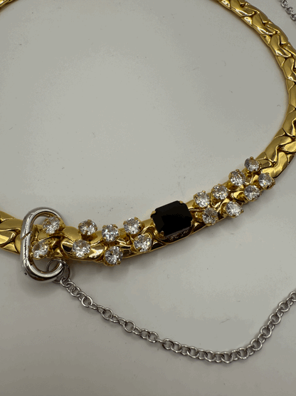 Gold Jewel Collar Statement Necklace