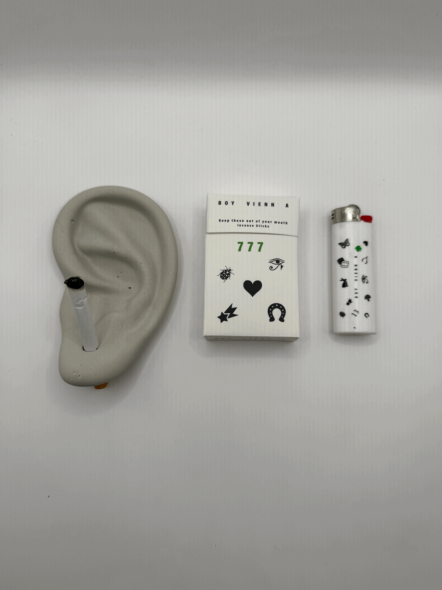 777 and Cement Ear Ashtray Incense Kit - CAOS MOTE x BOY VIENNA
